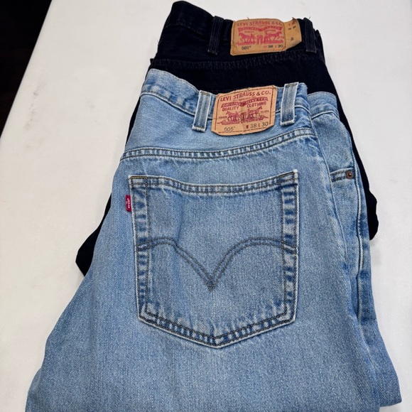 Levi’s Men’s 2pairs 1-Black 501 & 1- Blue 505 Sz 38X30 Lot Of 2 - Picture 14 of 14